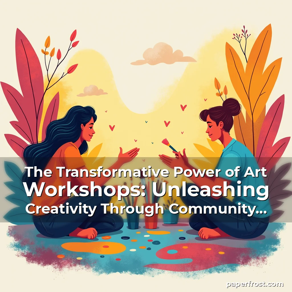 Read more about the article The Transformative Power of Art Workshops: Unleashing Creativity Through Community Engagement