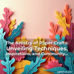Read more about the article The Artistry of Paper Crafts: Unveiling Techniques, Inspirations, and Community Innovations